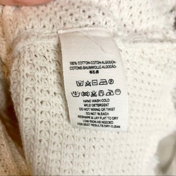 Free people cold shoulder sweater knit long sleeve small cream boho - Picture 10 of 13